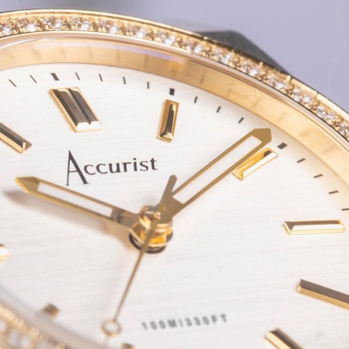 Shop Accurist Origin Gold Plated Crystal Set Watch for Valentine