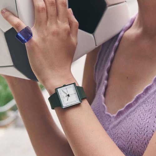 Swatch What If Square Green Watch - Gifts for Valentines