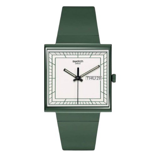 Swatch What If Square Green Watch - Valentines Gifts