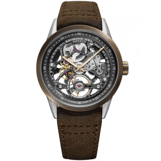 Raymond Weil Freelancer with Brown Leather Strap