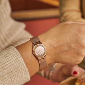 Women's Rose Gold Swatch Watch Valentine's Gift Ideas