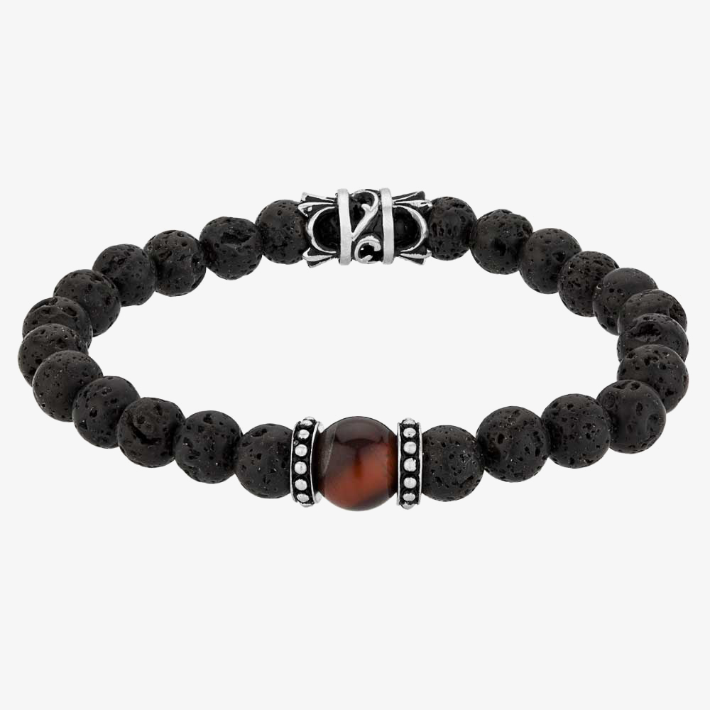 House of Watches - Bourne and Wilde Mens Tigers Eye Bead Bracelet UR04-01