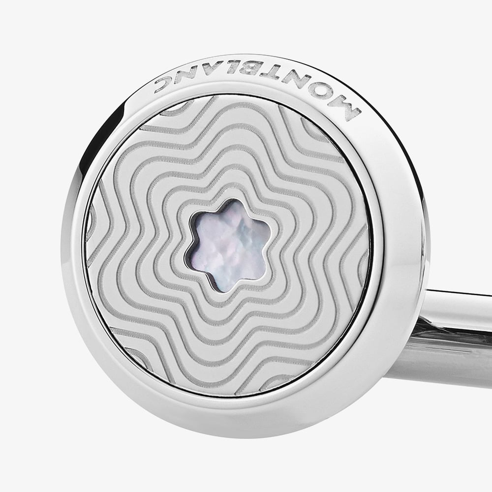 Montblanc Mother Of Pearl Snowcap Emblem Cufflinks 123808