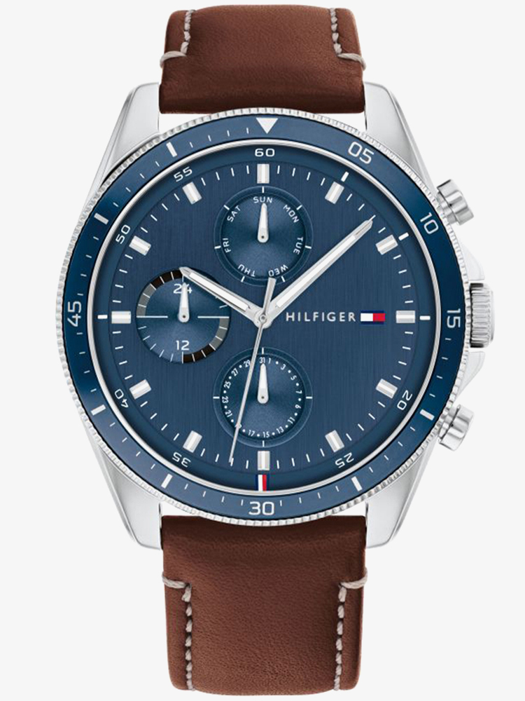 House of Watches - Tommy Hilfiger Mens Parker Chronograph Leather Strap Watch 1791837