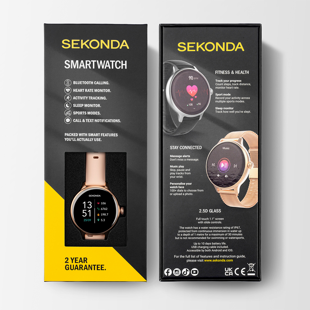 Sekonda Connect Rose Gold & Pink Smart Watch 40623
