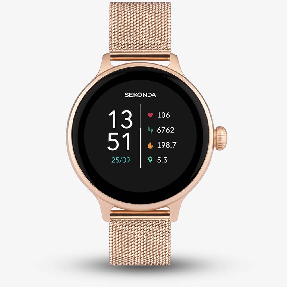 House of Watches - Sekonda Connect Rose Gold Mesh Smart Watch 40625