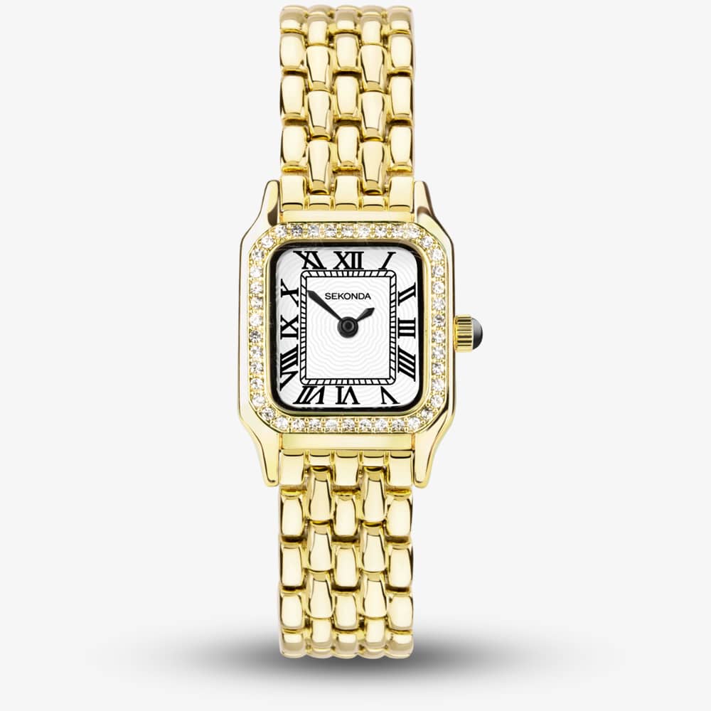 House of Watches - Sekonda Monica Gold Plated Stone Set Watch 40642