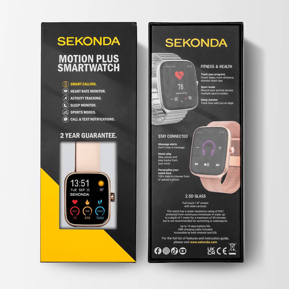 Sekonda Motion Plus Pink Rubber Smart Watch 30224