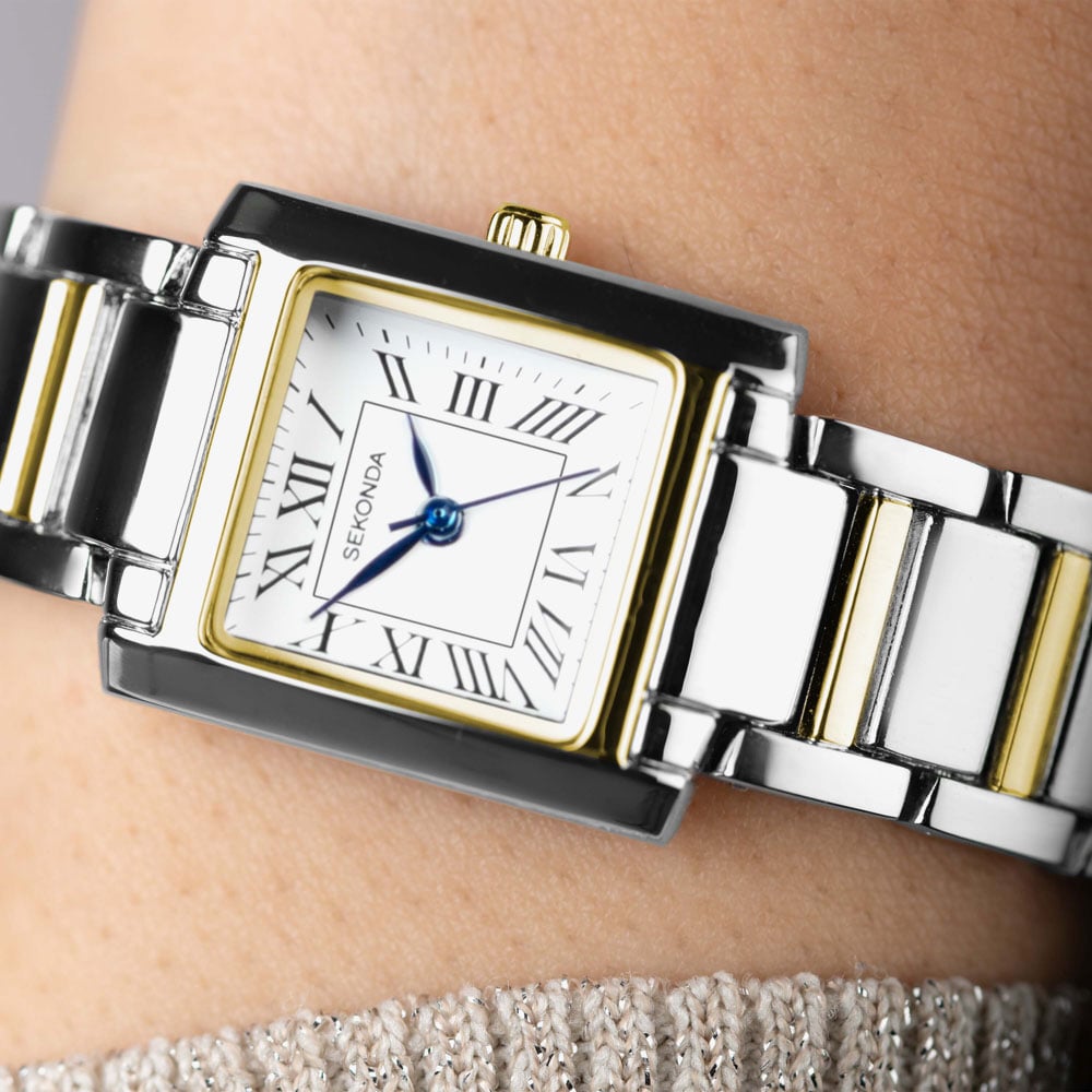 Sekonda Montreal Two Tone Rectangle Watch 40703