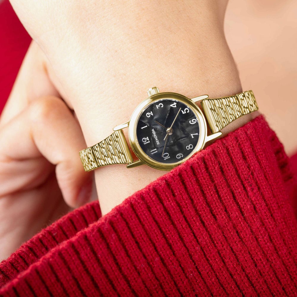 Sekonda Connolly Black Mother Of Pearl Expandable Watch 40677