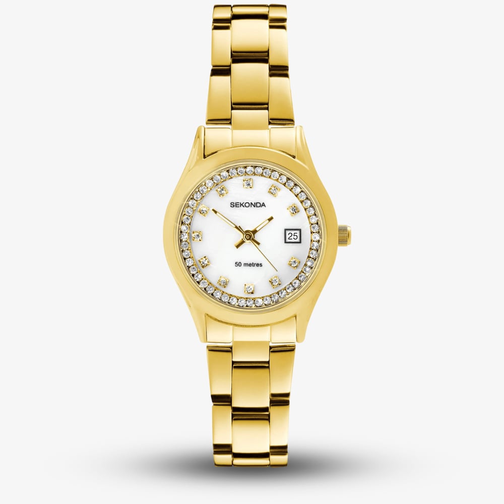 House of Watches - Sekonda Ladies Catherine Gold Mother Of Pearl Dial Watch 40716