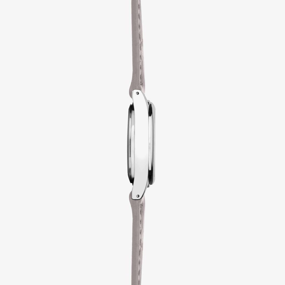 Sekonda Ladies Classic Evans White Dial Grey Leather Strap Watch 40730