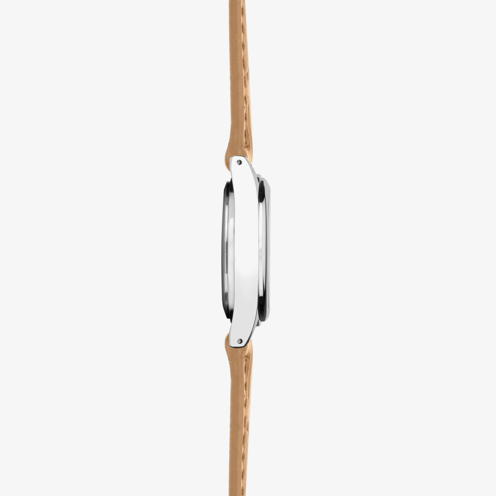 Sekonda Ladies Classic Evans White Dial Light Brown Leather Strap Watch 40731