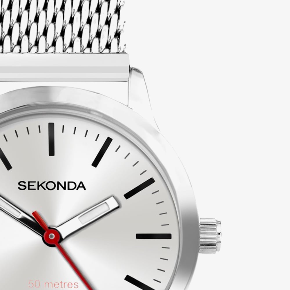 Sekonda Nordic White Dial Mesh Bracelet Watch 40488 