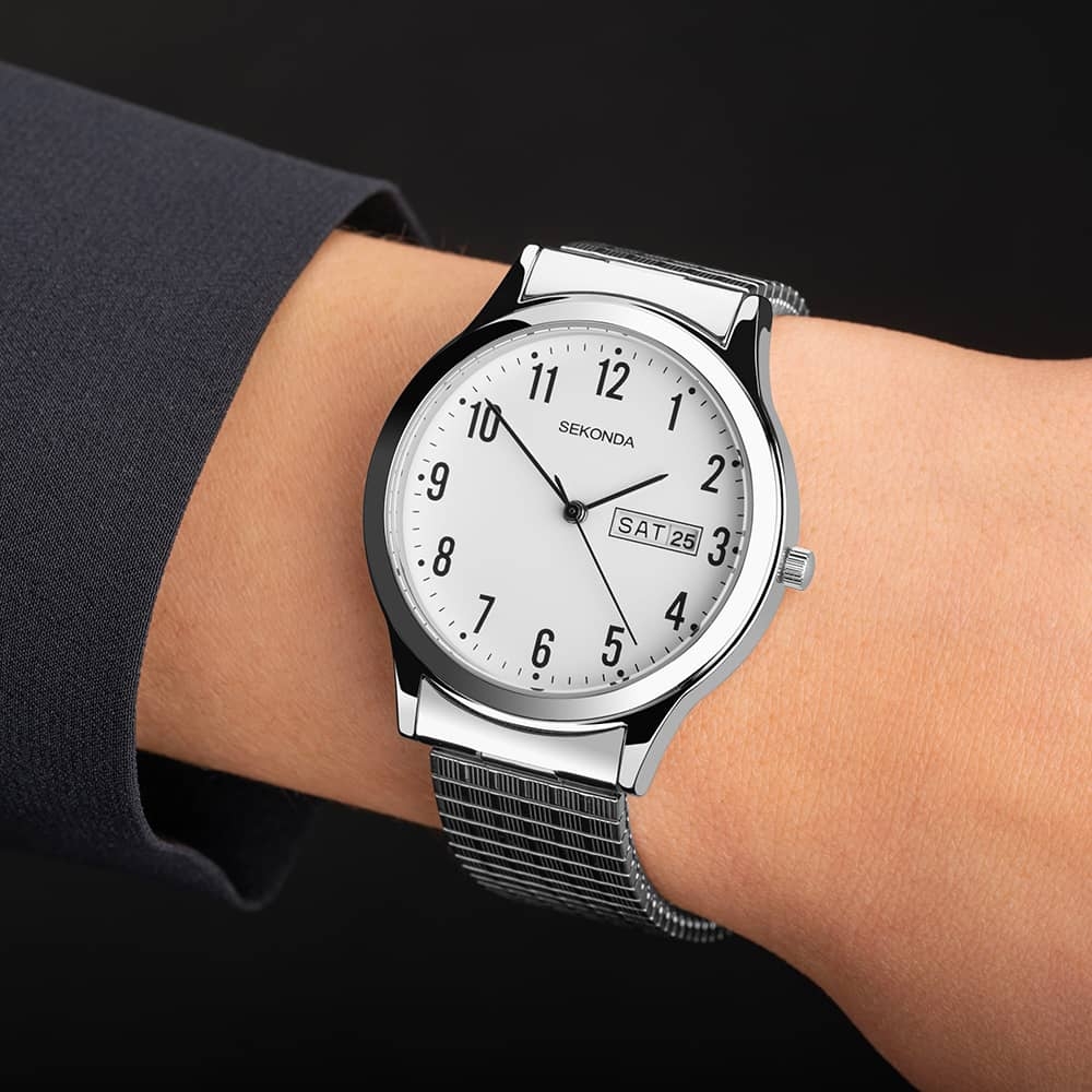 Sekonda Easy Reader Silver Expandable Watch 30122