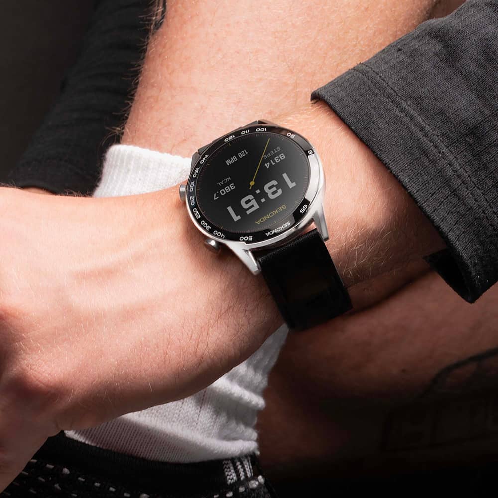 Sekonda Active Plus Black Leather Smart Watch 30178