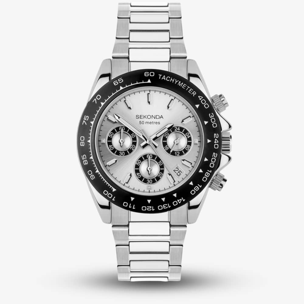 House of Watches - Sekonda Circuit Chronograph Silver Watch 30201