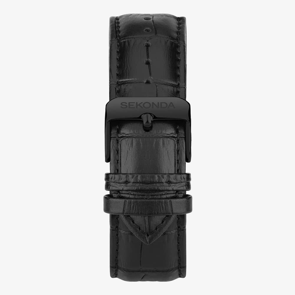 Sekonda Sports Midnight Blue & Black Leather Watch 30205