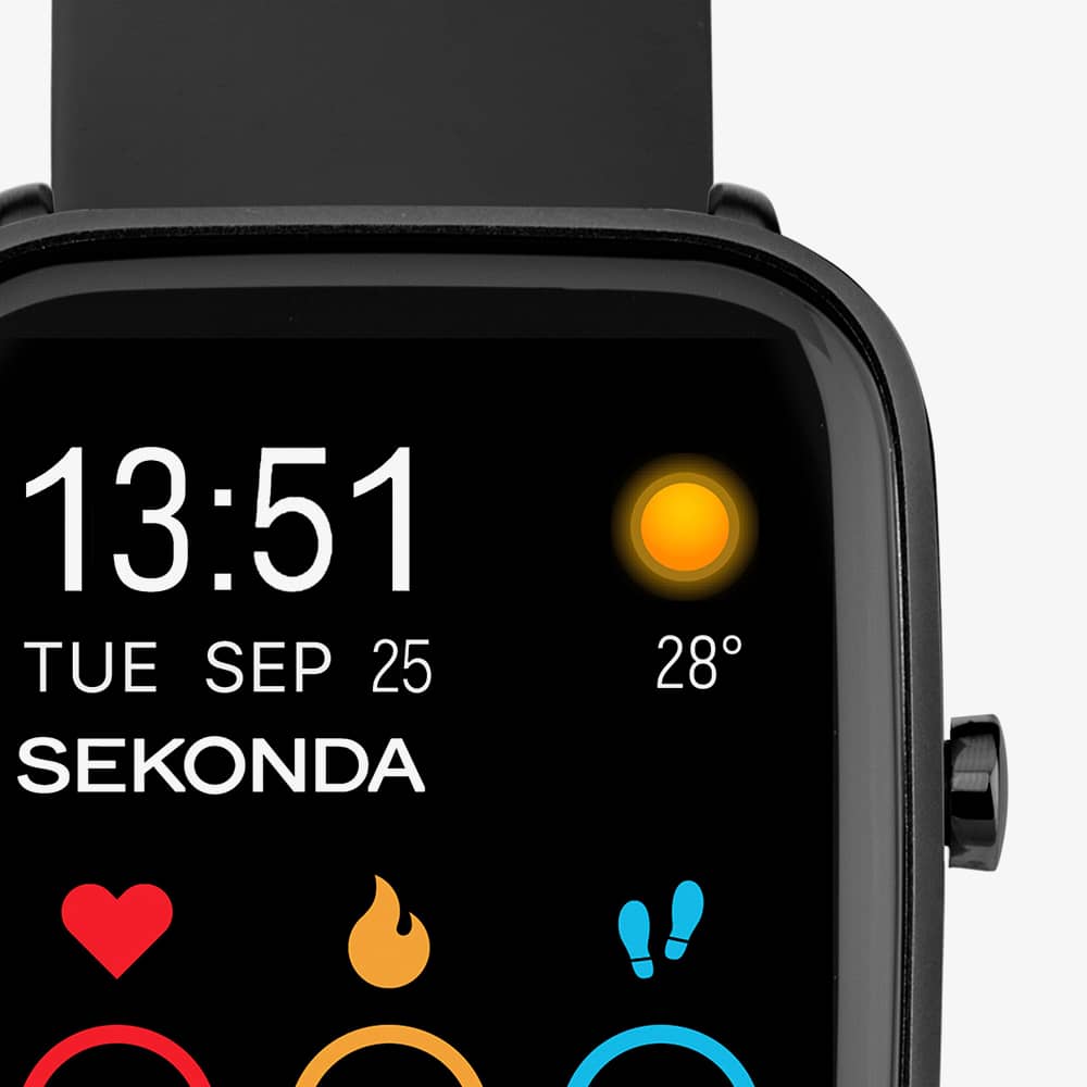 Sekonda Motion Plus Black Rubber Smart Watch 30225