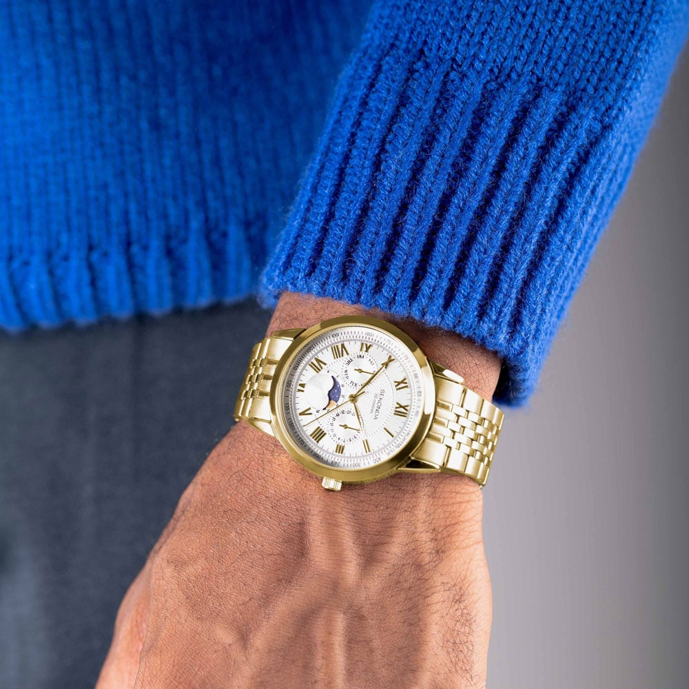Sekonda Armstrong Moonphase Gold Watch 30228