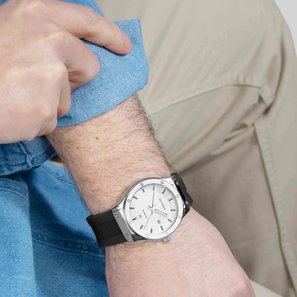 Sekonda Mens Titan White Dial Watch 30255