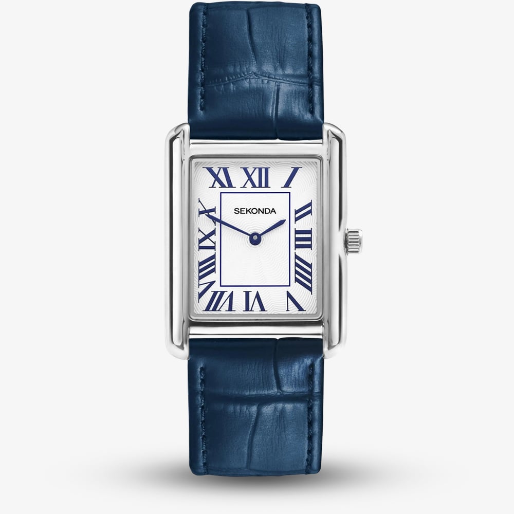 House of Watches - Sekonda Mens Clement Blue Leather Strap Watch 30269
