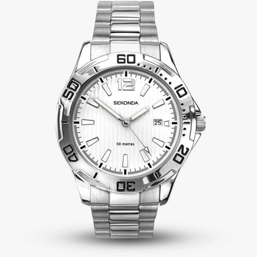 House of Watches - Sekonda Mens White Dial Bracelet Watch 1169