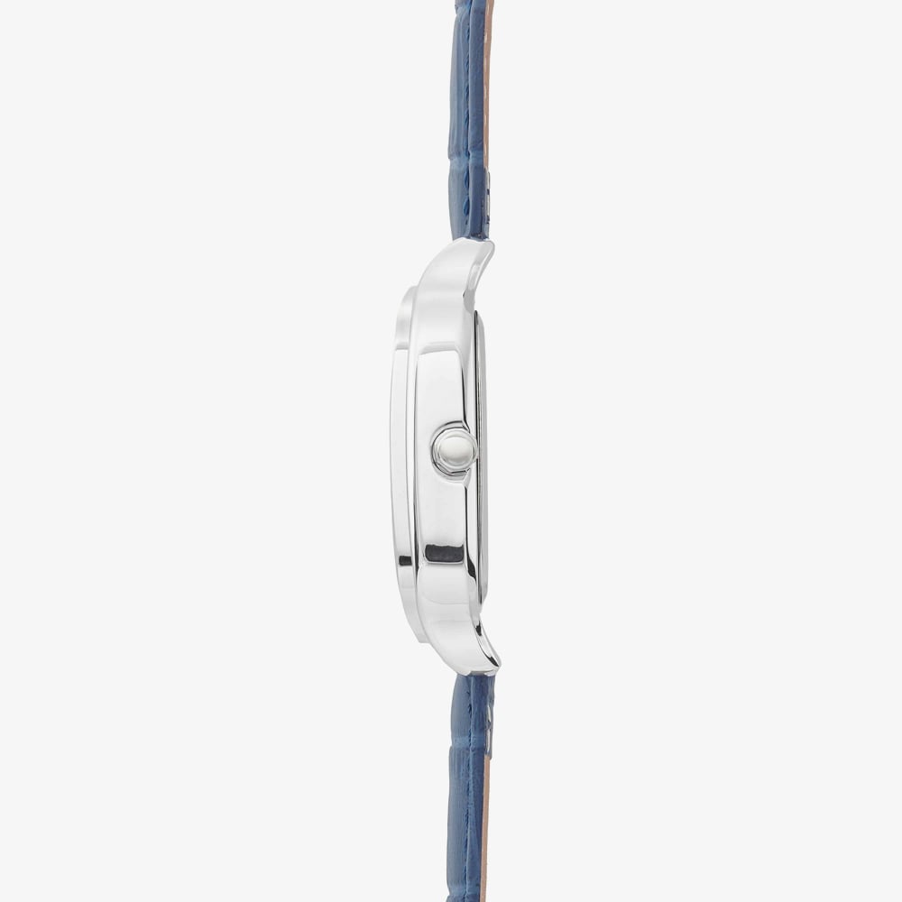 Sekonda Mens Classic Rene White Dial Blue Leather Strap Watch 30286