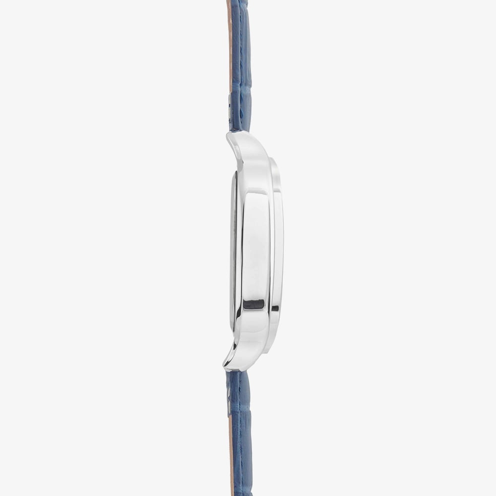 Sekonda Mens Classic Rene White Dial Blue Leather Strap Watch 30286