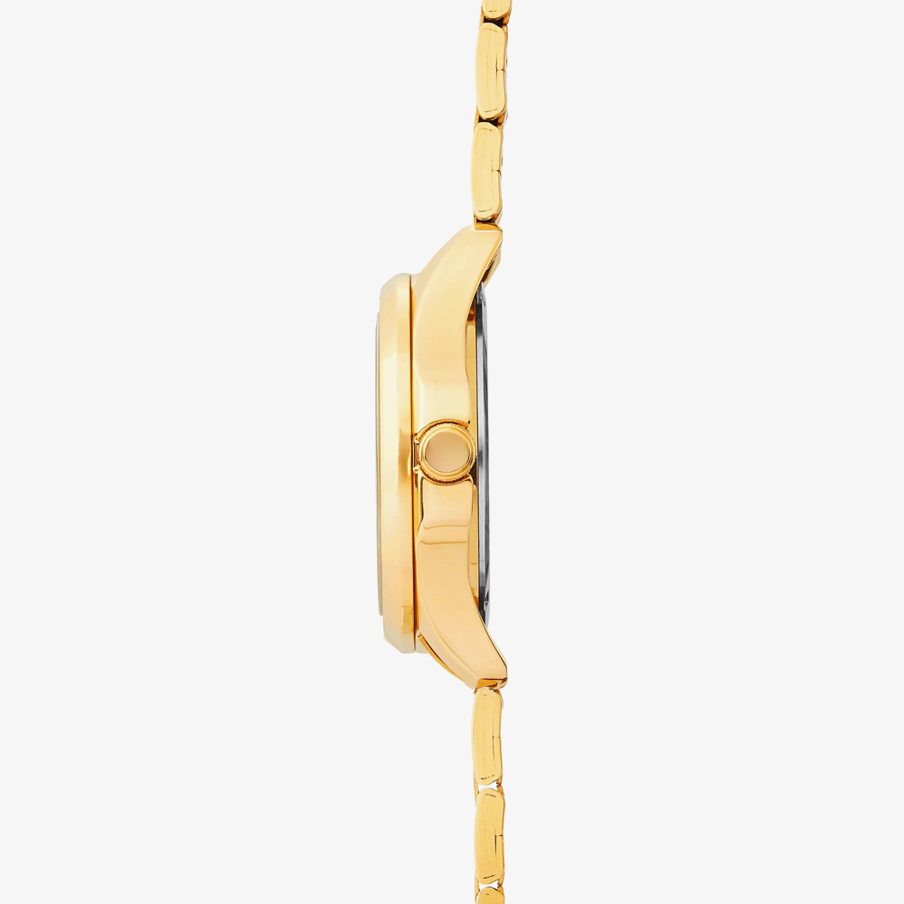Sekonda Mens Octaire Silver Dial Gold Plated Stainless Steel Bracelet Watch 30283