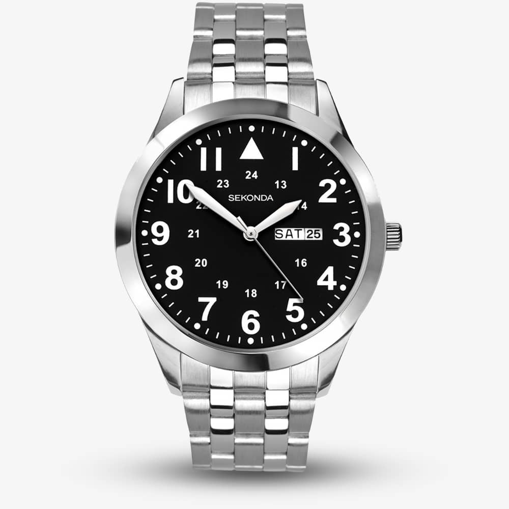 House of Watches - Sekonda Pilot Black Dial Watch 1663