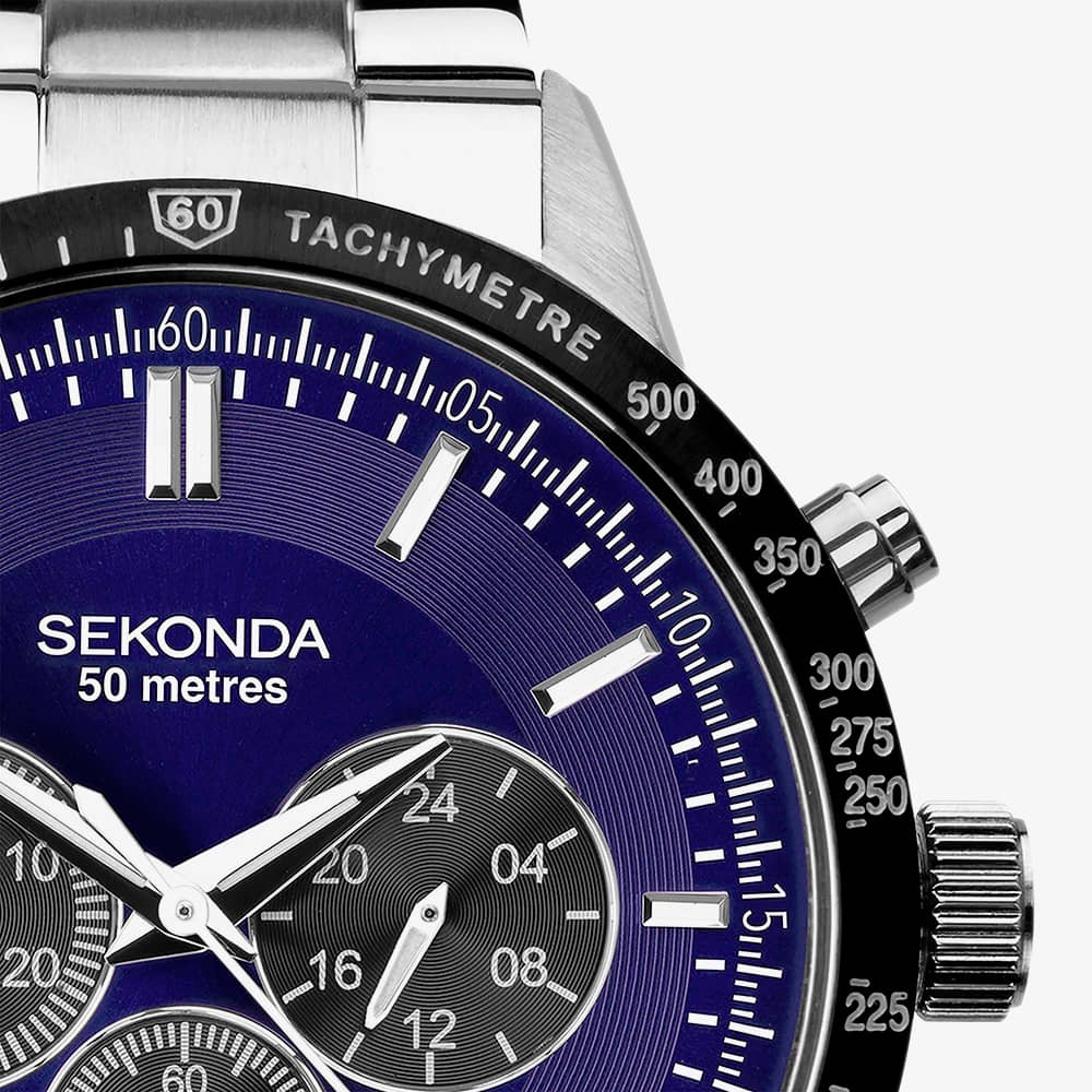 Sekonda Sports Velocity Blue Dial Chronograph Watch 1970