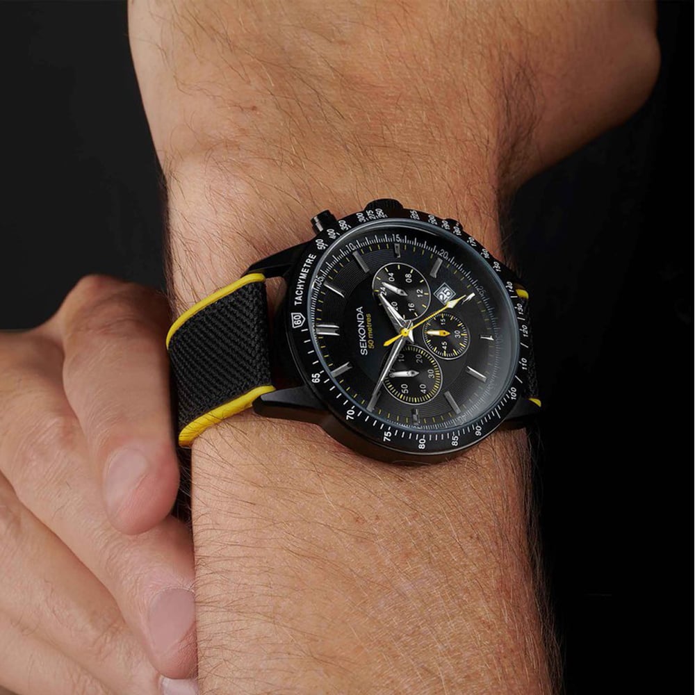 Sekonda Sports Velocity Chronograph Black Watch 30018