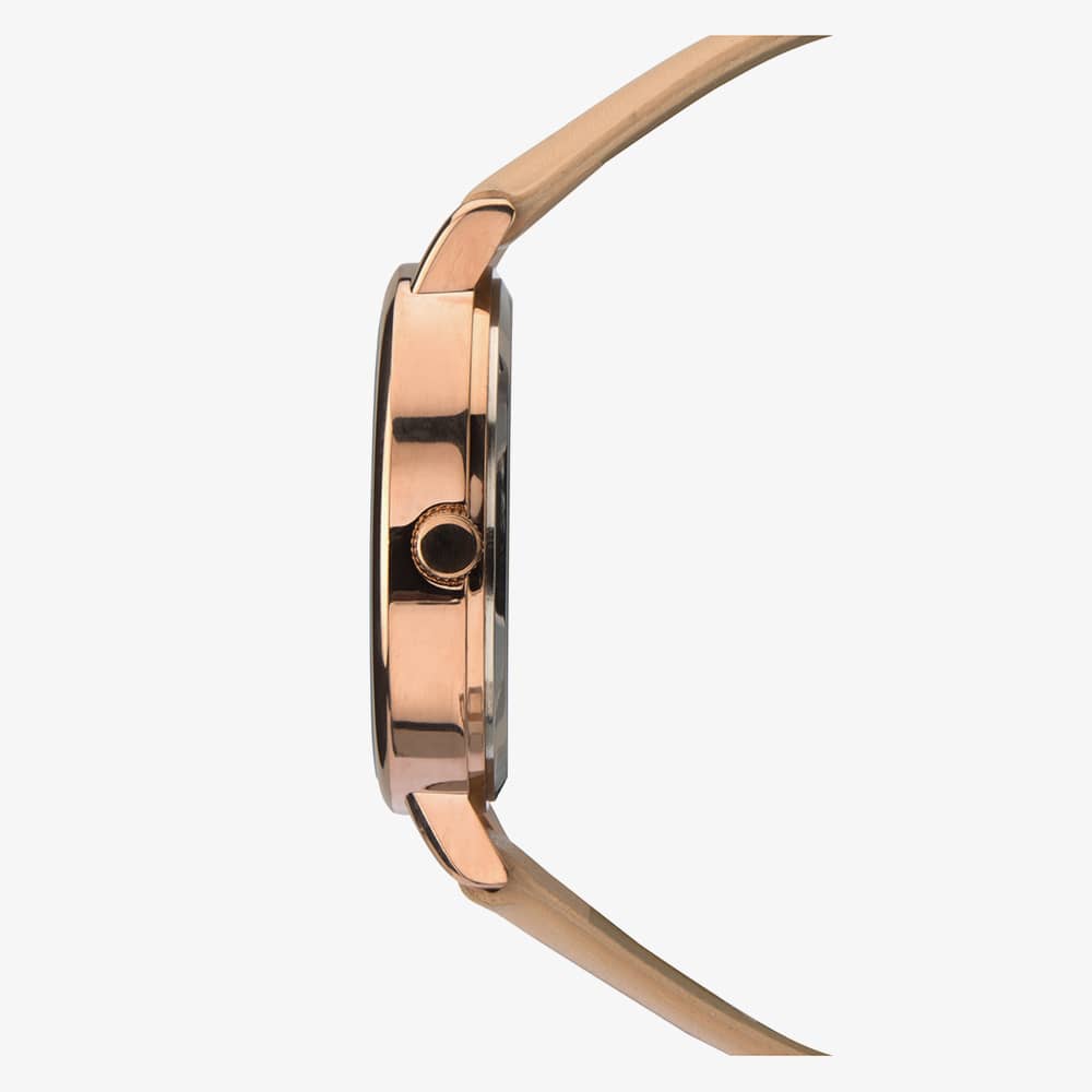Sekonda Elegance Rose Gold & Cream Strap Watch 2137