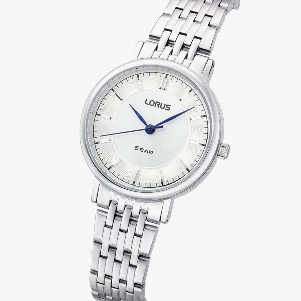 Lorus Ladies Traditional Silver Sunray Dial Watch RG217XX9