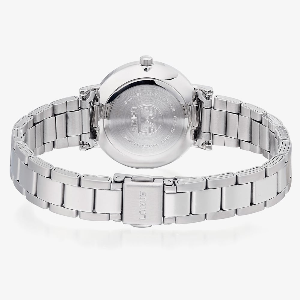 Lorus Ladies Light Pink Sunray Dial Stone Set Watch RY521AX9