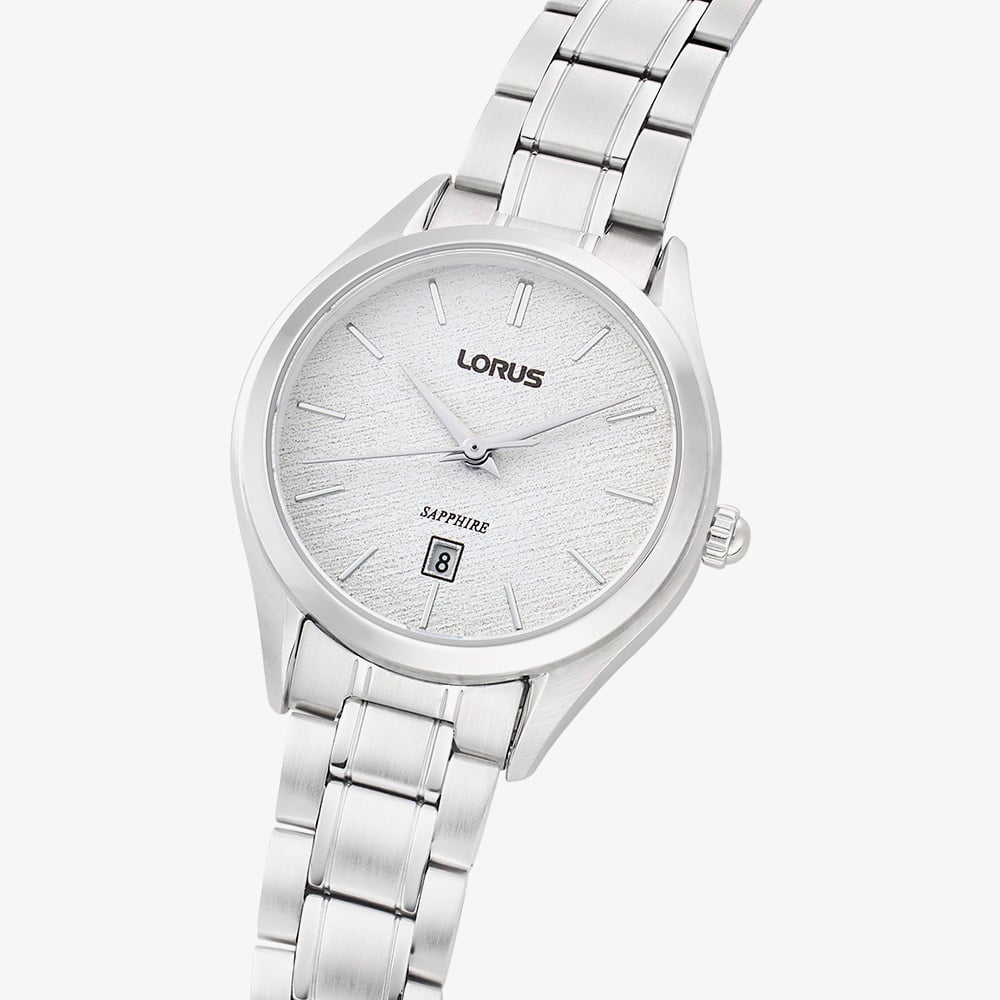 Lorus Ladies Classic White Dial Stainless Steel Bracelet Watch RJ289BX9