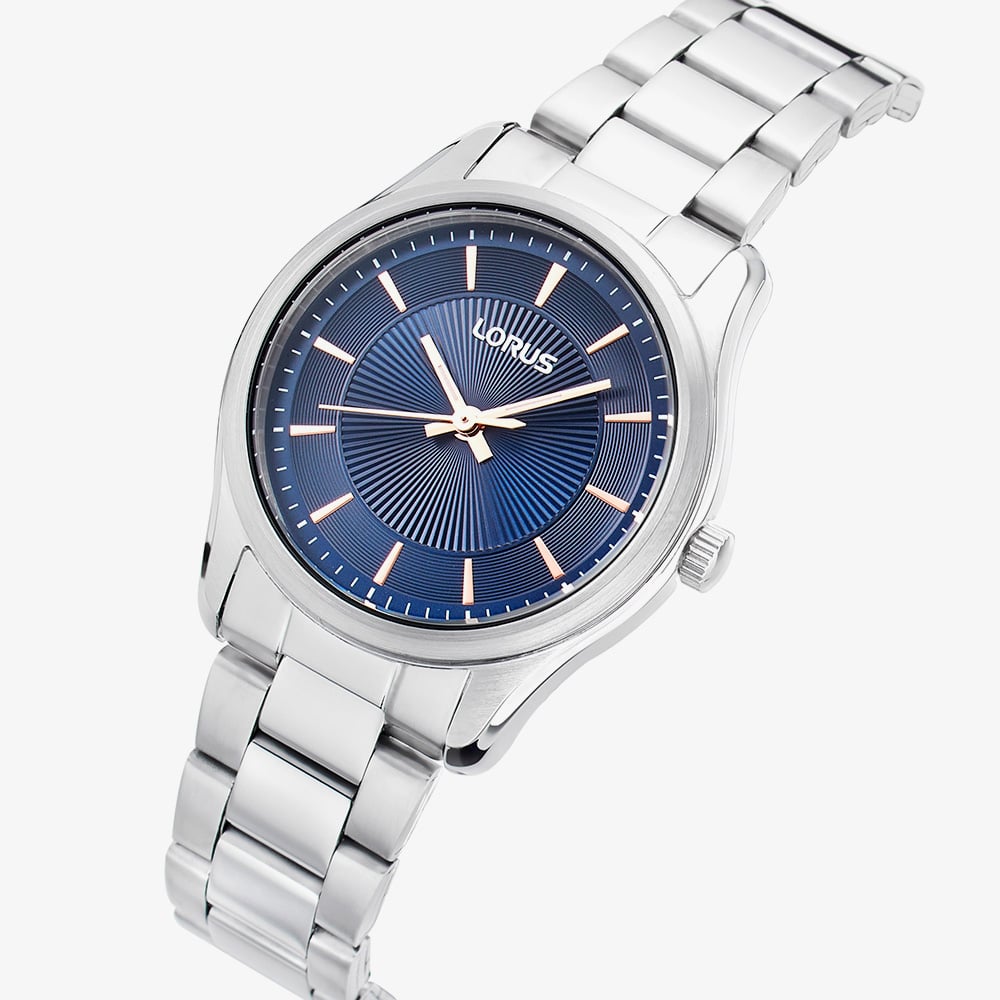 Lorus Ladies Classic Blue Dial Stainless Steel Bracelet Watch RG243XX9