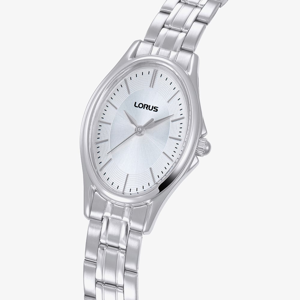 Lorus Ladies Oval Silver Dial Bracelet Watch RRX83JX9