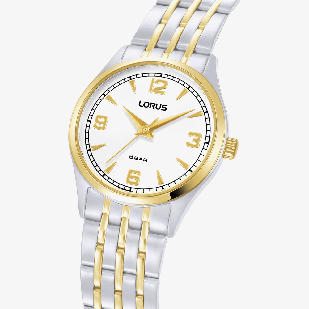 Lorus Ladies Silver Dial Two Tone Bracelet Watch RG206ZX9