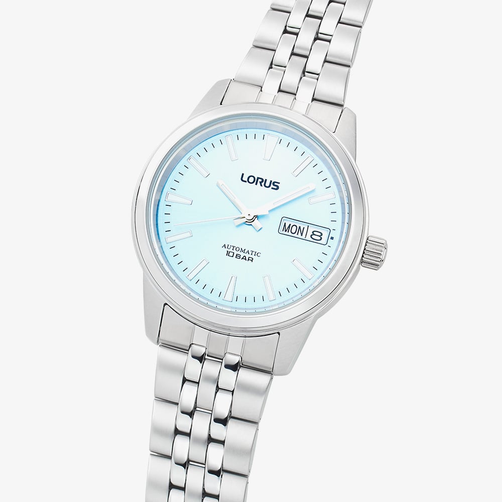 Lorus Ladies Classic Light Blue Sunray Dial Day Date Watch Watch RL401CX9