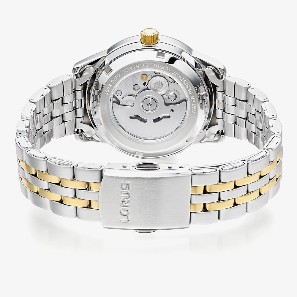 Lorus Ladies Classic Two Tone Silver White Sunray Dial Watch RL404CX9