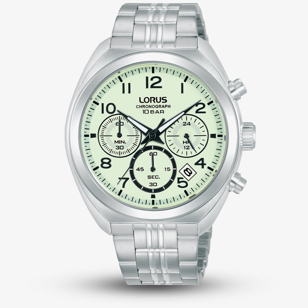 House of Watches - Lorus Mens Chronograph Luminous Dial Watch RT393KX9