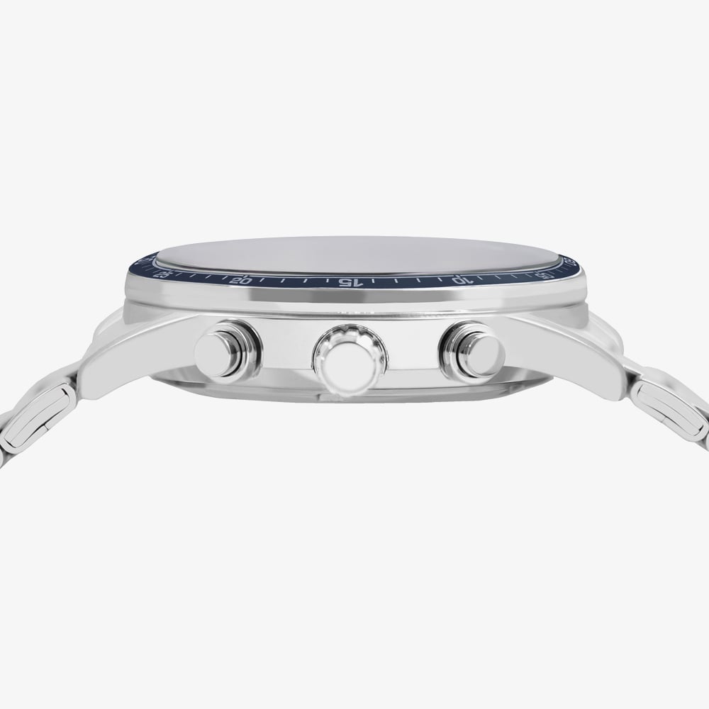 Lorus Mens Sports Chronograph Blue Dial Bracelet Watch RT347LX9