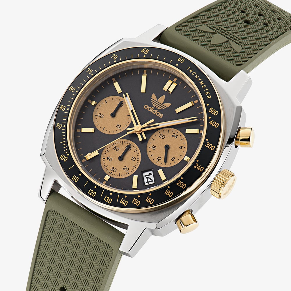 Adidas Unisex Masters Originals One Chronograph Green & Black Watch AOFH235042I
