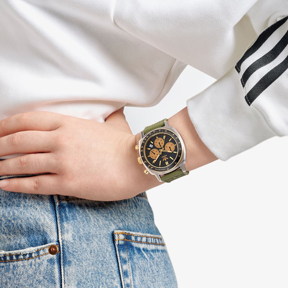 Adidas Unisex Masters Originals One Chronograph Green & Black Watch AOFH235042I