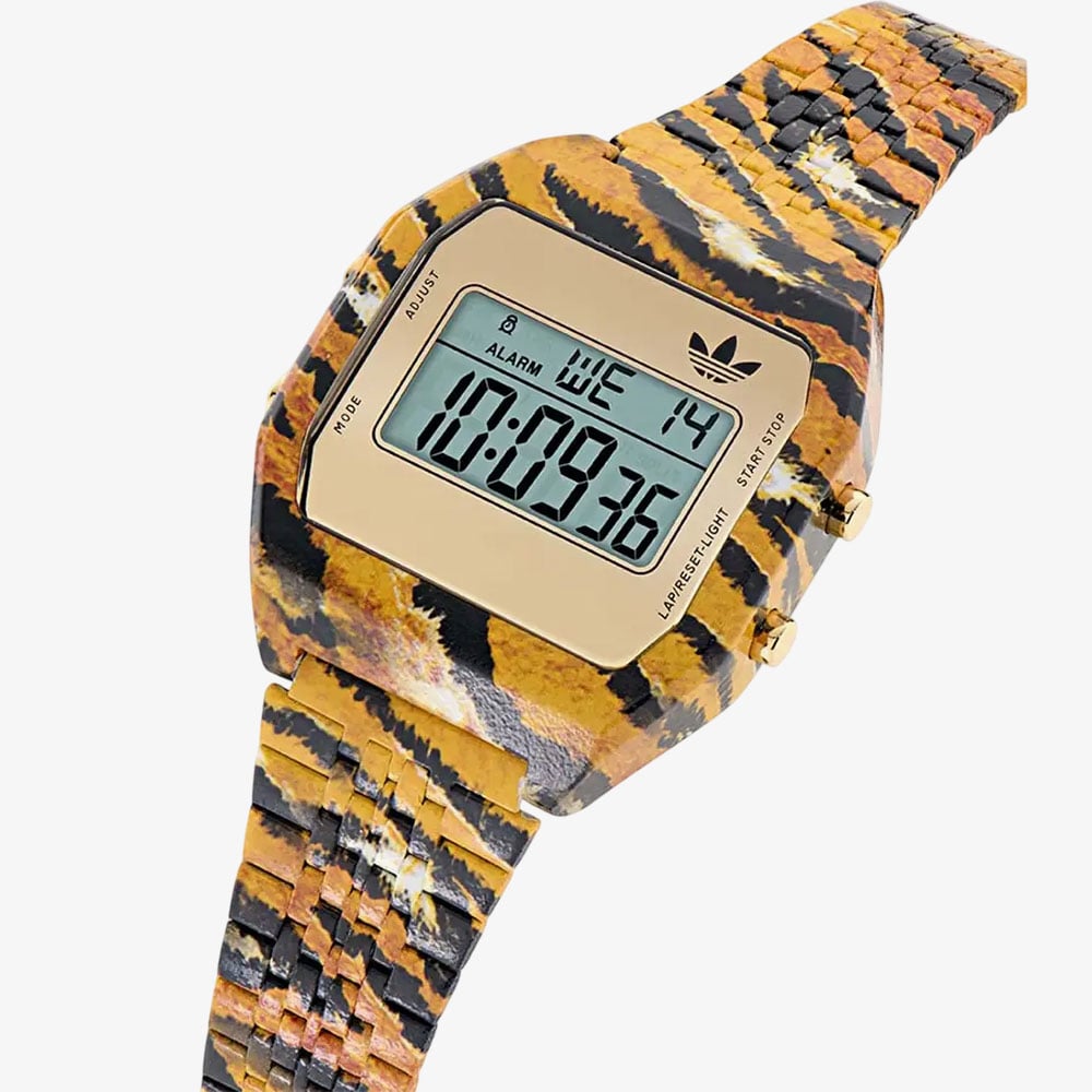 Adidas Unisex Two-Tone Animal Print Digital Bracelet Watch AOST260332I