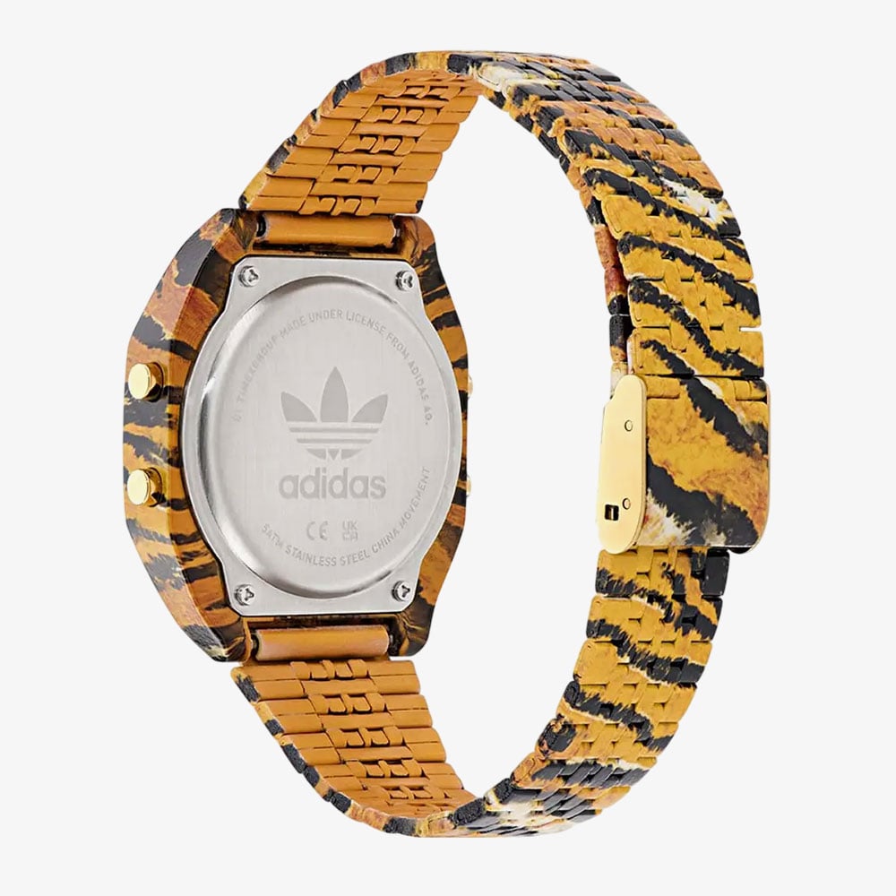 Adidas Unisex Two-Tone Animal Print Digital Bracelet Watch AOST260332I