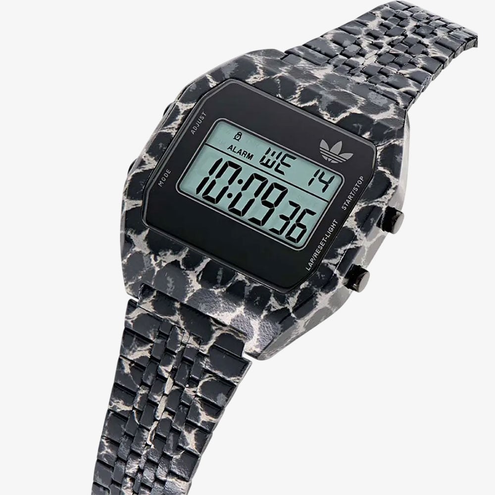 Adidas Unisex Two-Tone Animal Print Digital Bracelet Watch AOST260322I