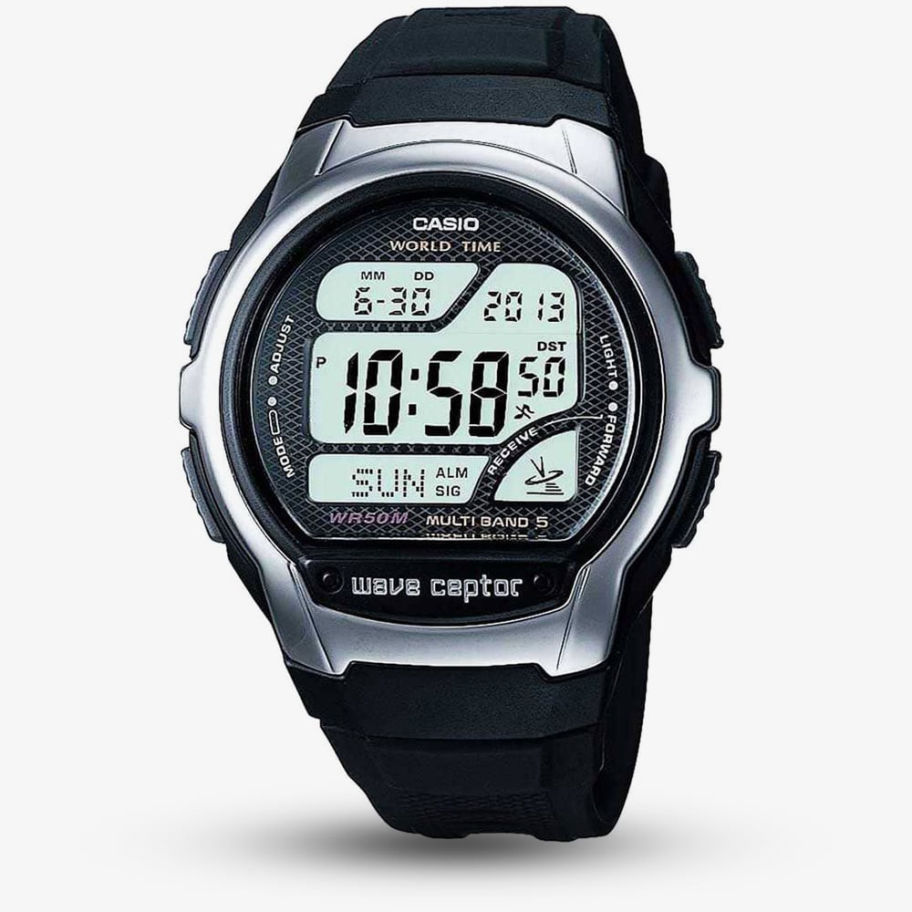 House of Watches - Casio CASIO Collection Wave Ceptor Digital Black Plastic Strap Watch WV-58U-1AVES